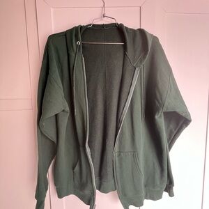Green Zip-Up Hoodie
